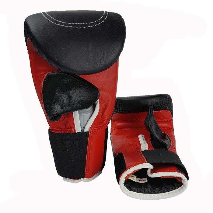 Leather bag mitts with elastic wrist inside